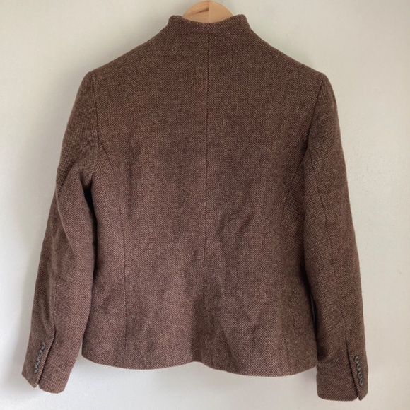 Chaps women’s wool blend brown tweed coat - Picture 5 of 8